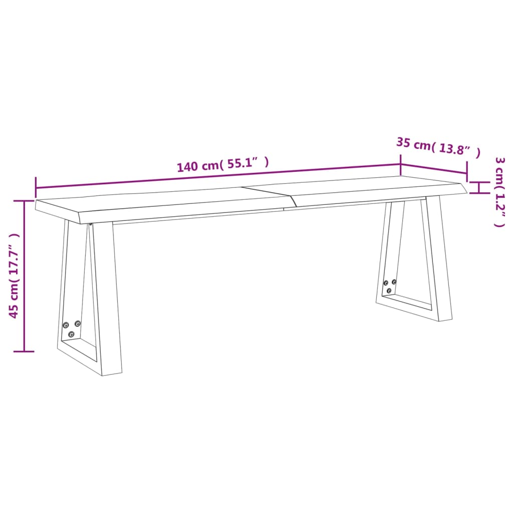 Table en Bois avec Banc Interieur