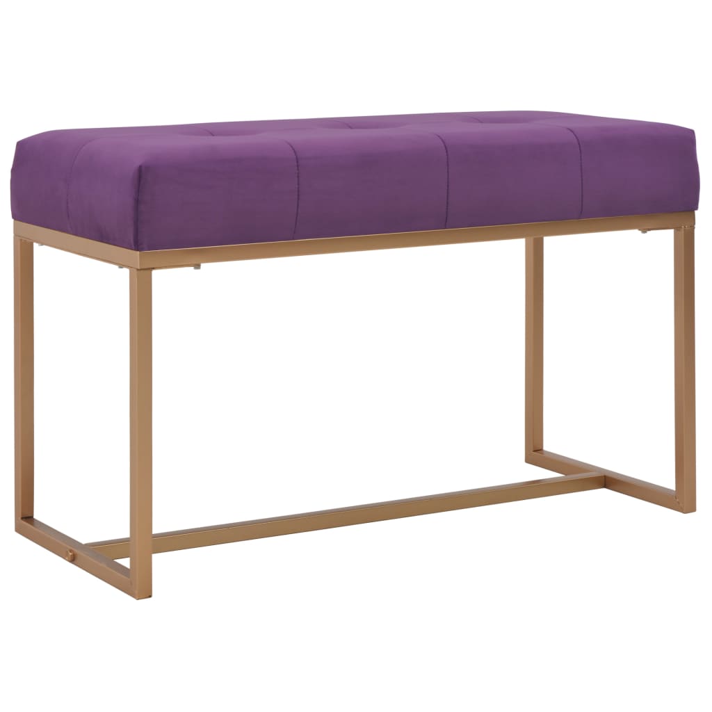 banc d'entrée velours violet