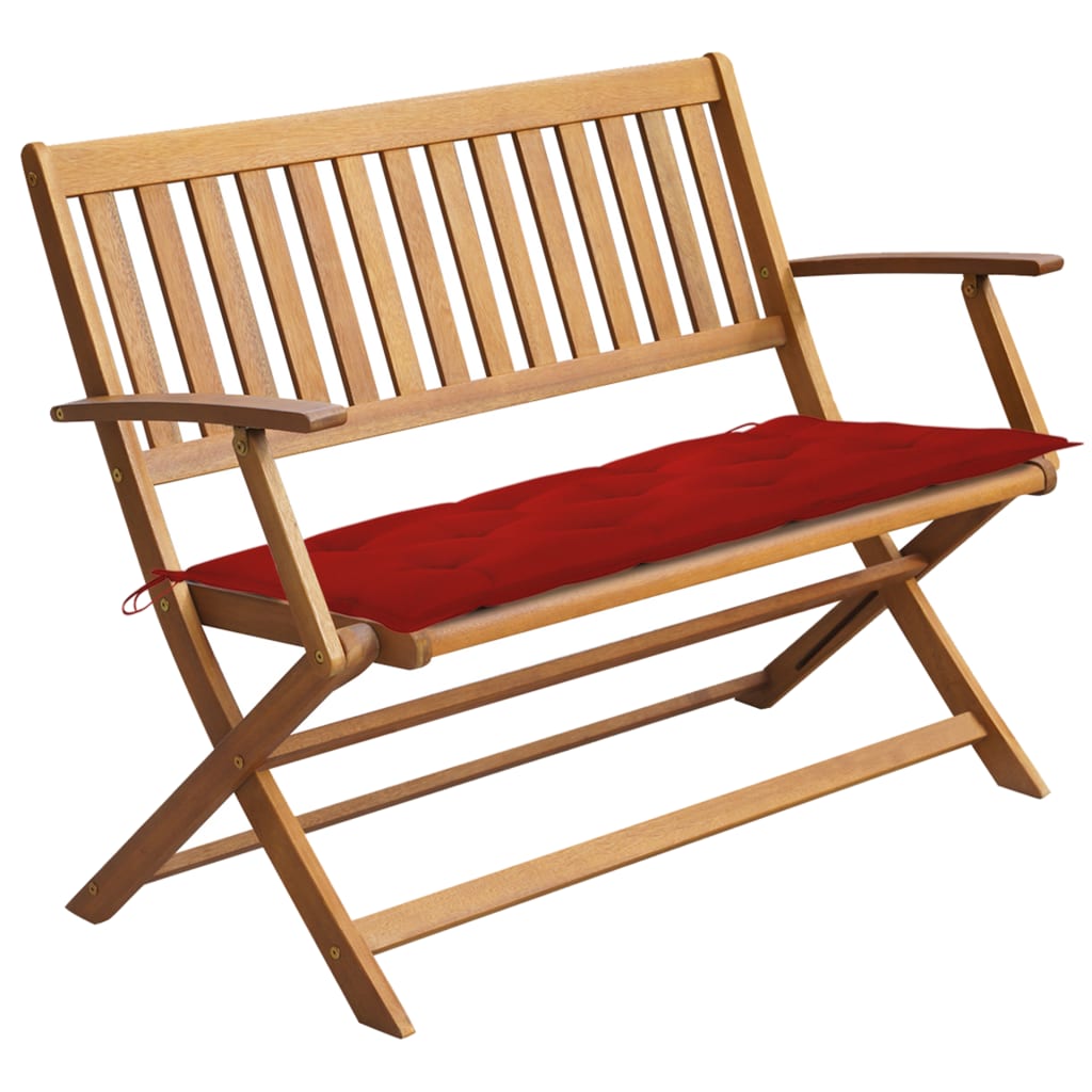 banc de jardin pliant 2 avec coussin