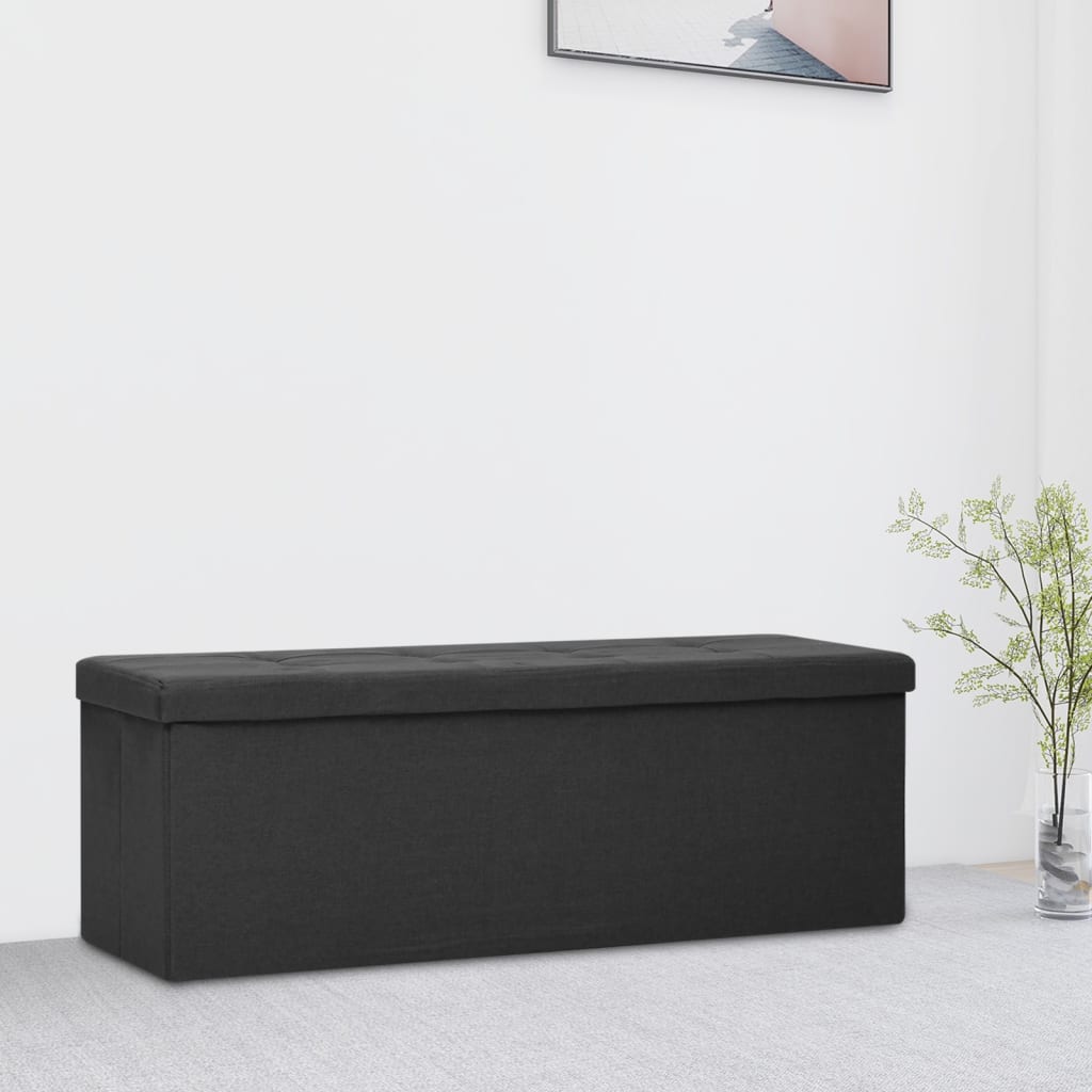 banc coffre pliable noir