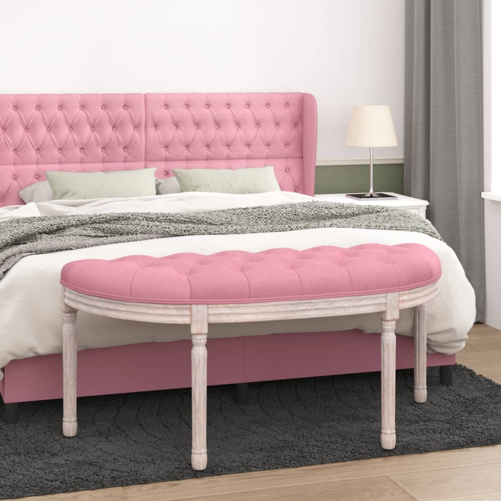 banc de lit en bois rose