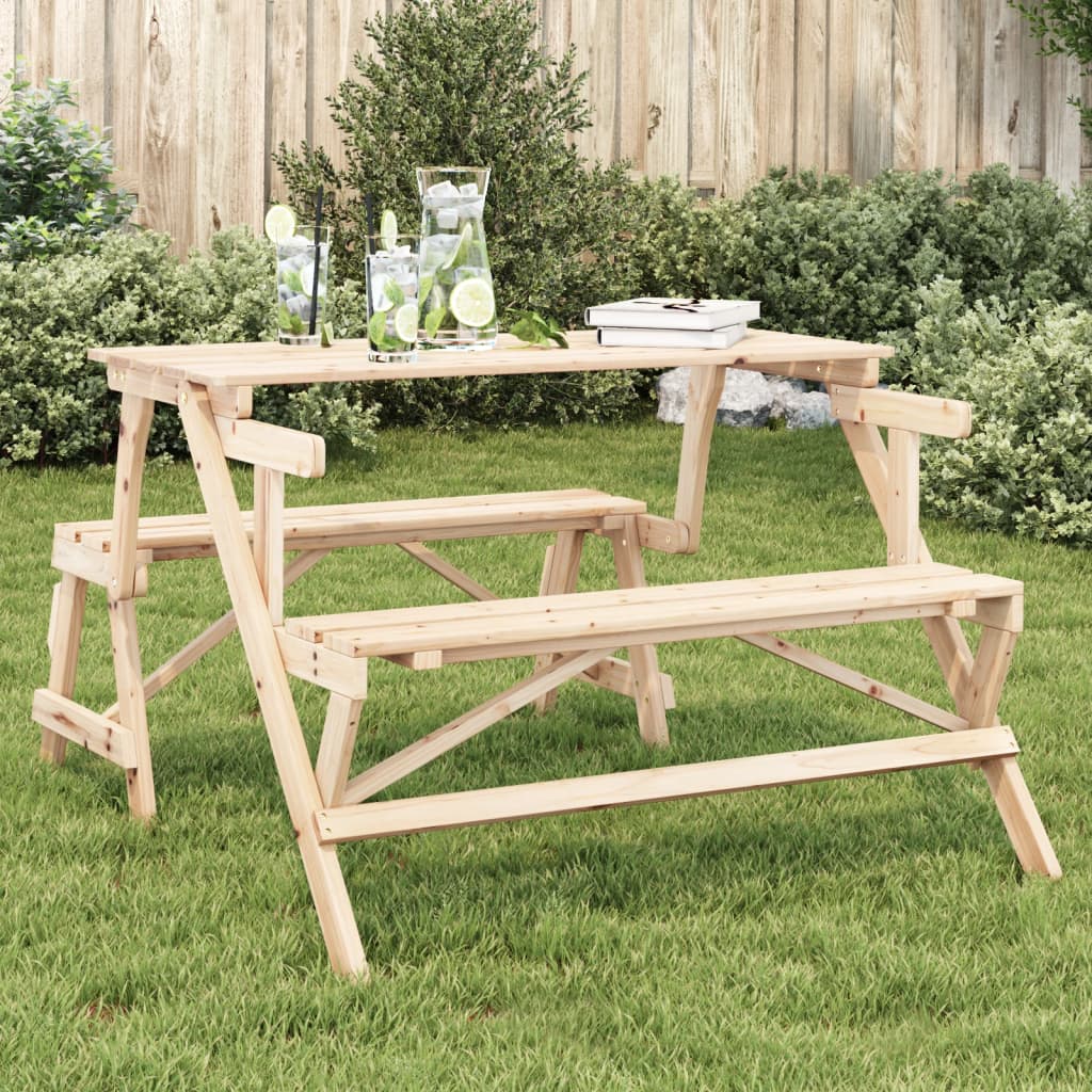 Banc de Jardin Convertible en Table