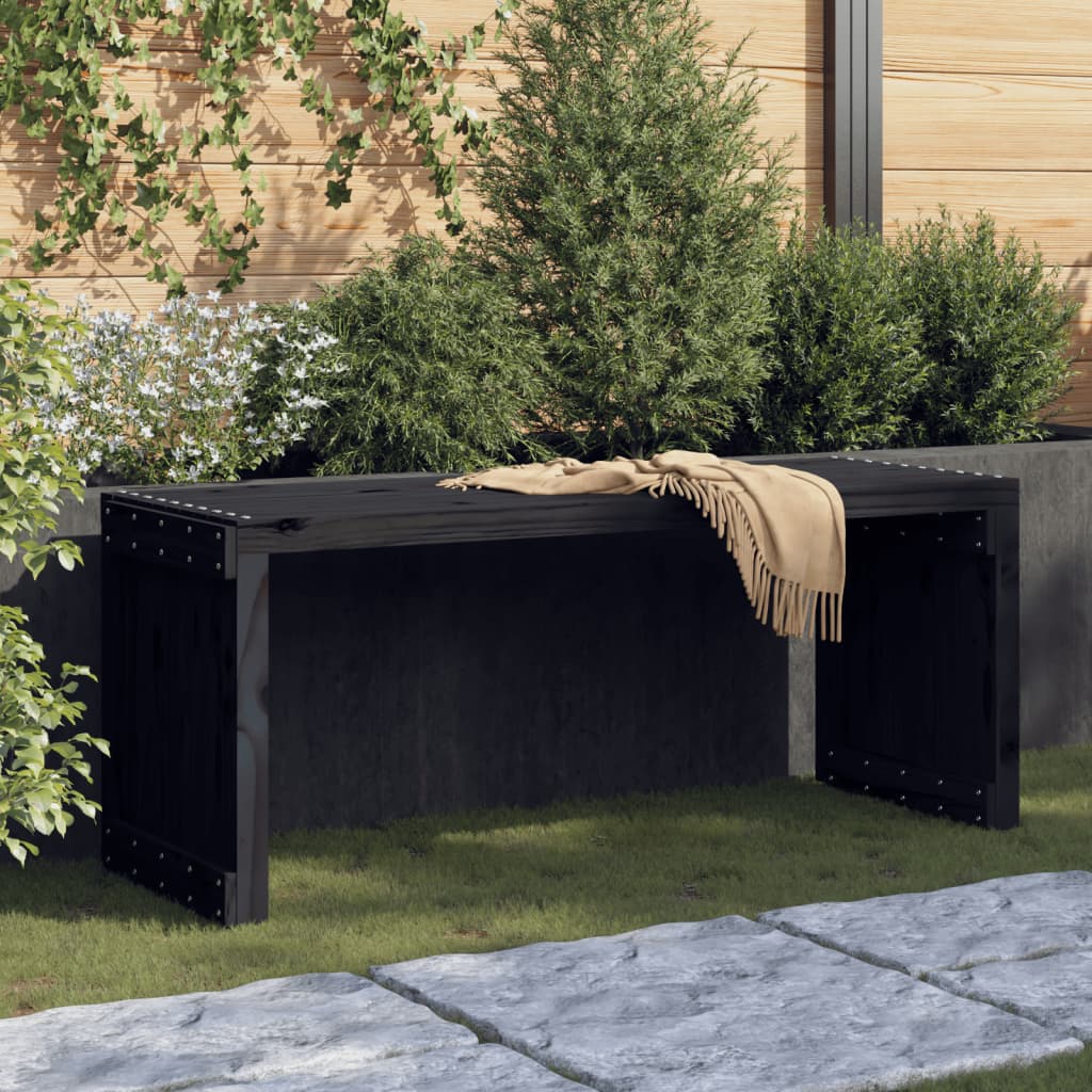 Banc de jardin moderne noir