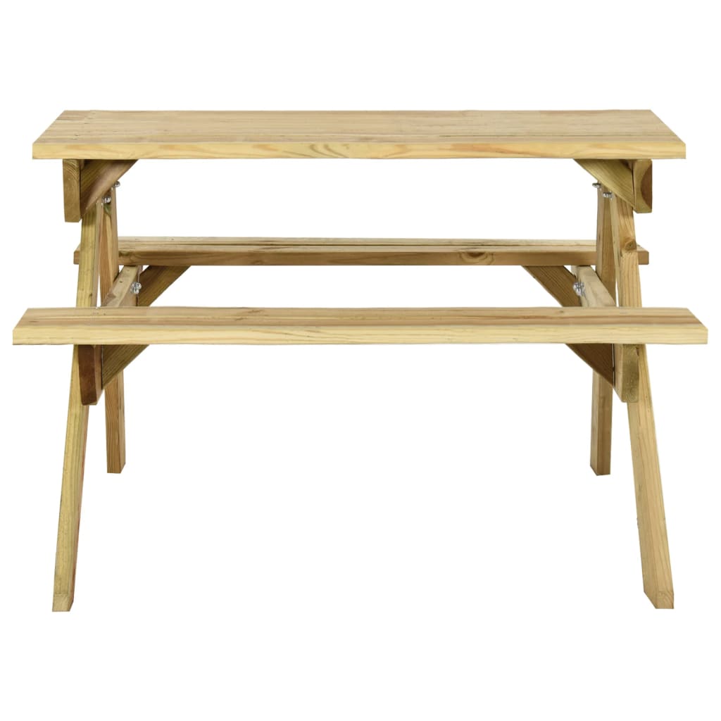 table de jardin en bois avec banc integre