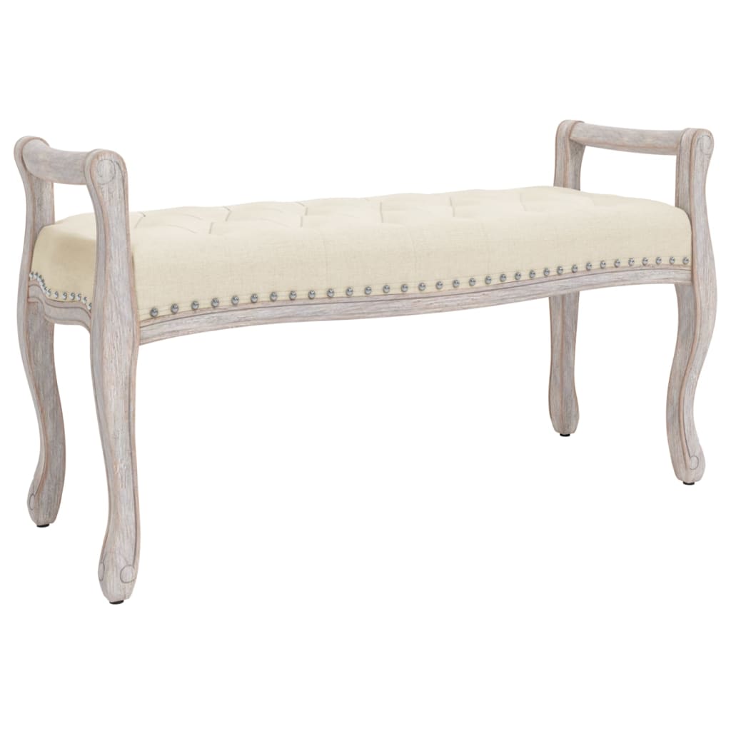 banc d'entrée baroque blanc