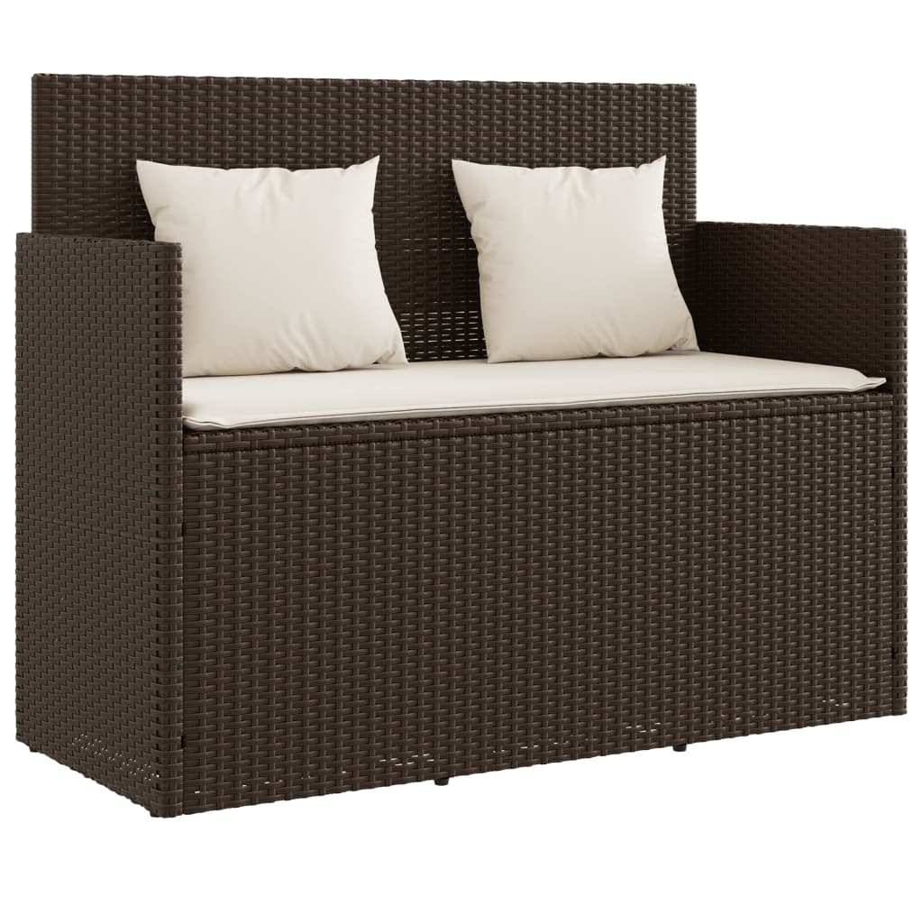 banc de jardin resine marron