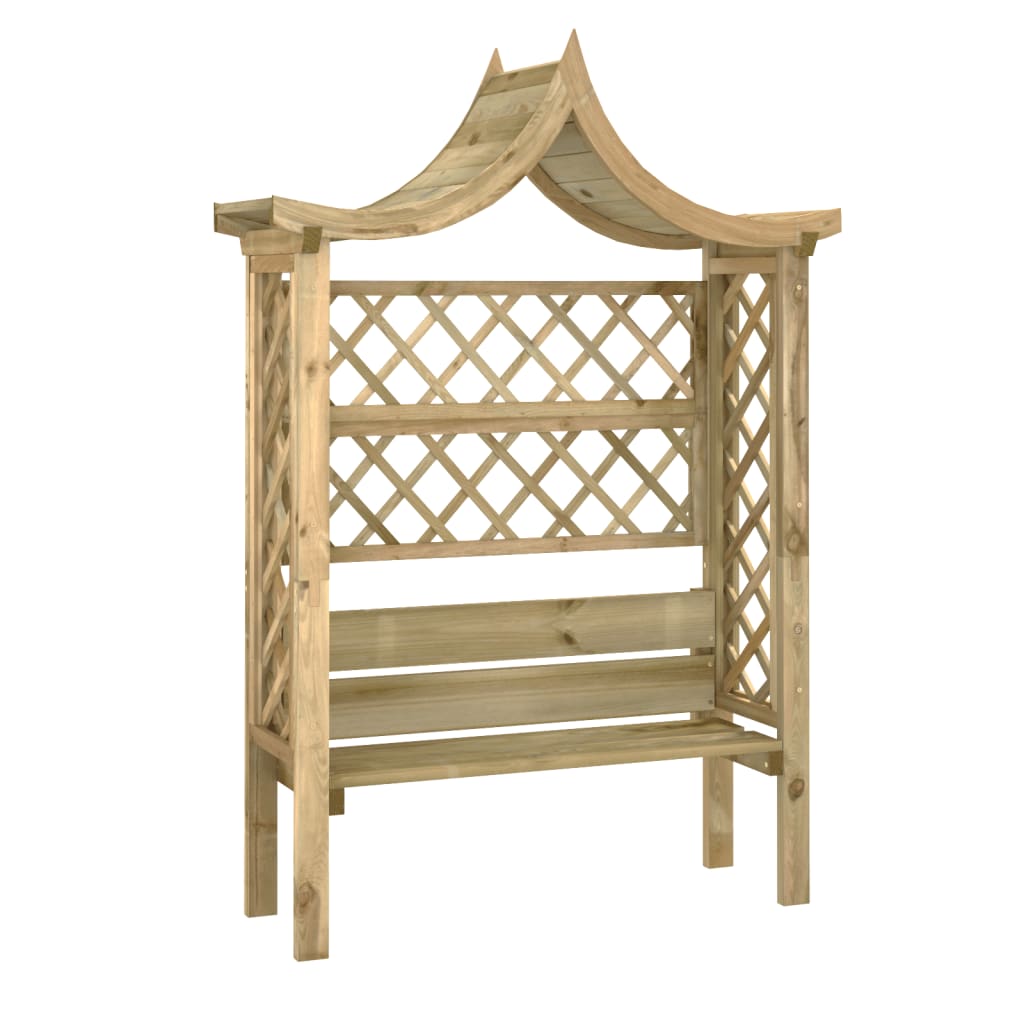 banc de jardin 2 places avec arche en bois