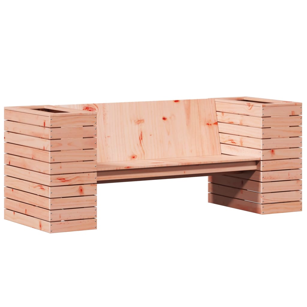 banc de jardin en bois avec jardinière