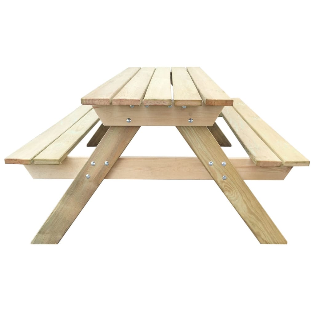 ensemble table et banc de jardin en bois