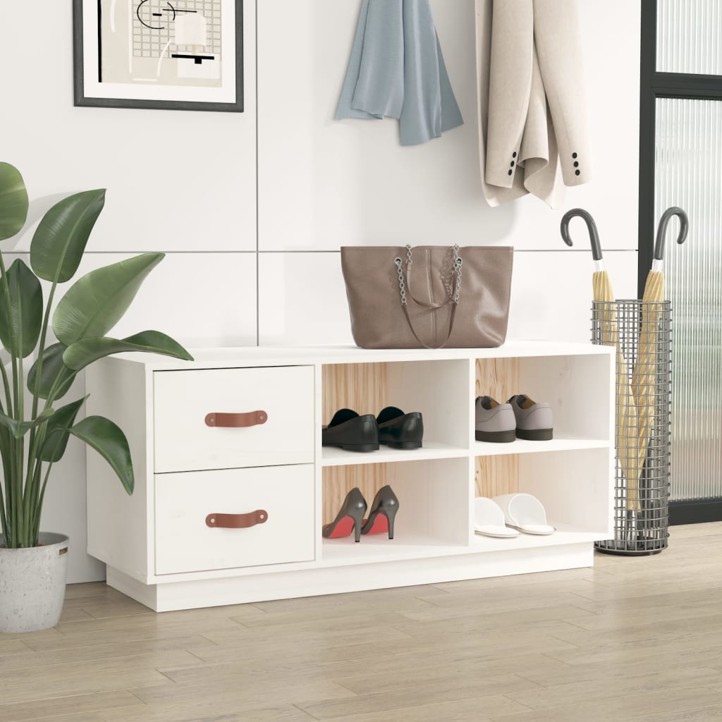 banc avec rangement en bois blanc