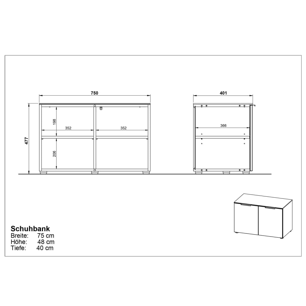 Banc d'Entrée 75 cm