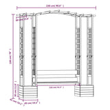 pergola de jardin avec toit et banc en bois