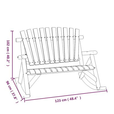 Banc de Jardin en Bois 2 Places