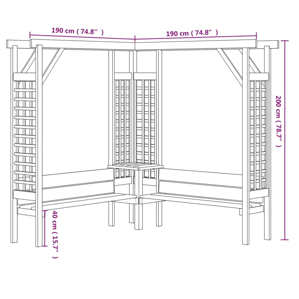 Banc de Jardin avec Treillis