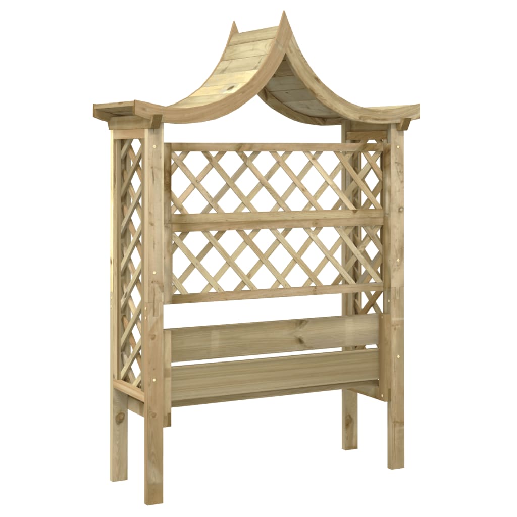 Arche de Jardin avec Banc en Bois