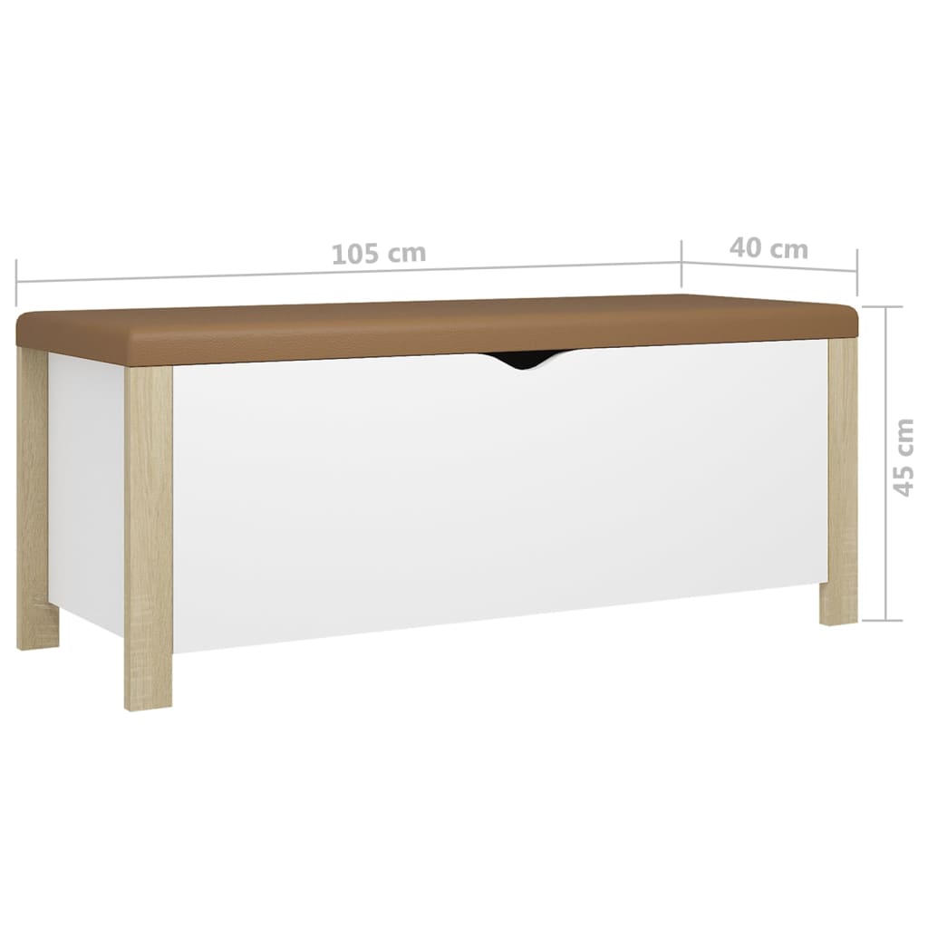 Banc Coffre de Rangement Extérieur en Bois