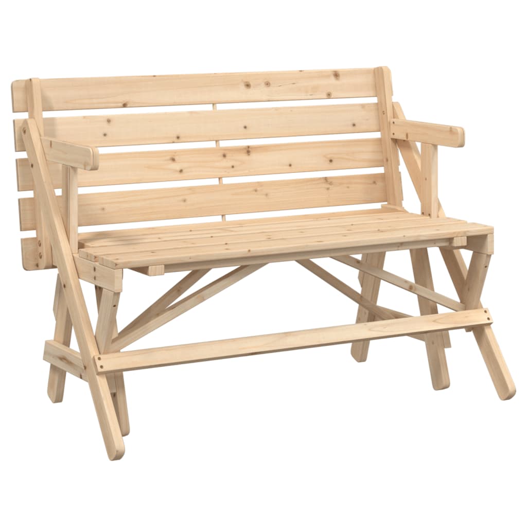 Banc de Jardin Convertible en Table