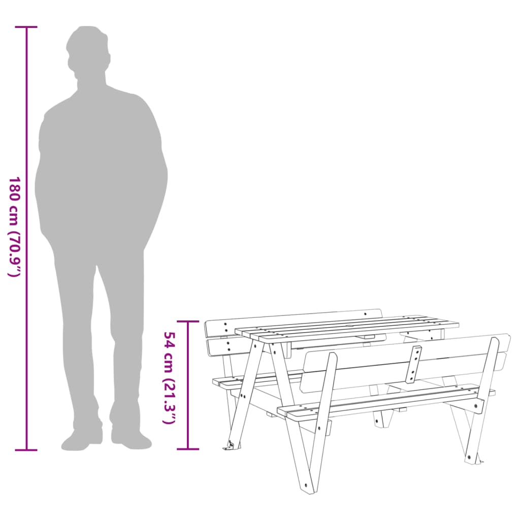 Banc de Picnic en Bois