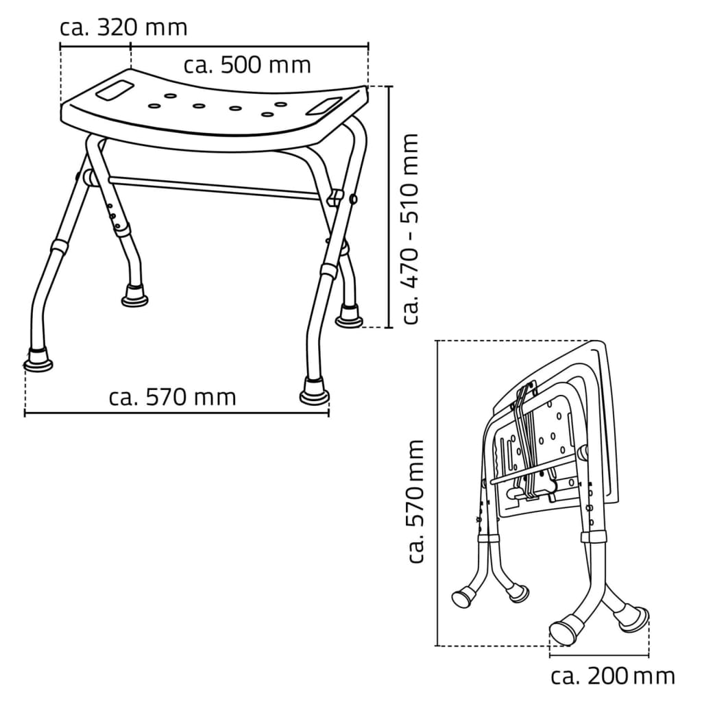 Banc de Douche Pliable