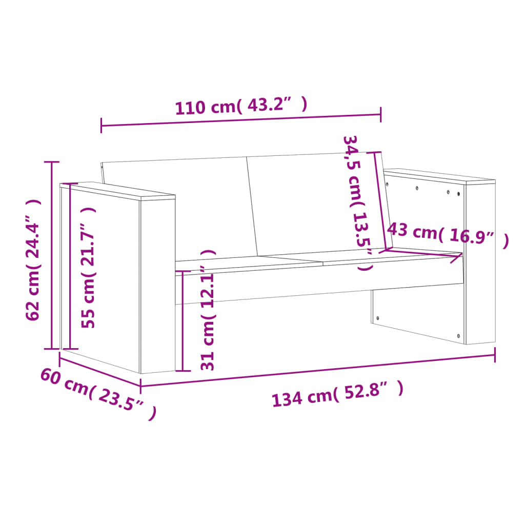 Banc de Jardin Contemporain