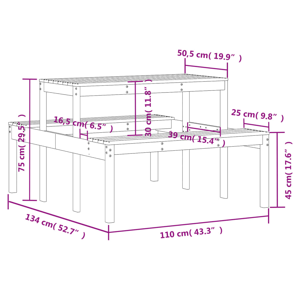 Table en Bois de Jardin avec Banc